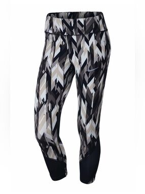 Nike Dri-Fit Epic Lux Tight Leggings in Black & White Geometric Print Women’s XS